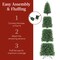 Best Choice Products Prelit Pencil Christmas Tree, Spruce Style Holiday Décor w/ 2-in-1 LED Lights